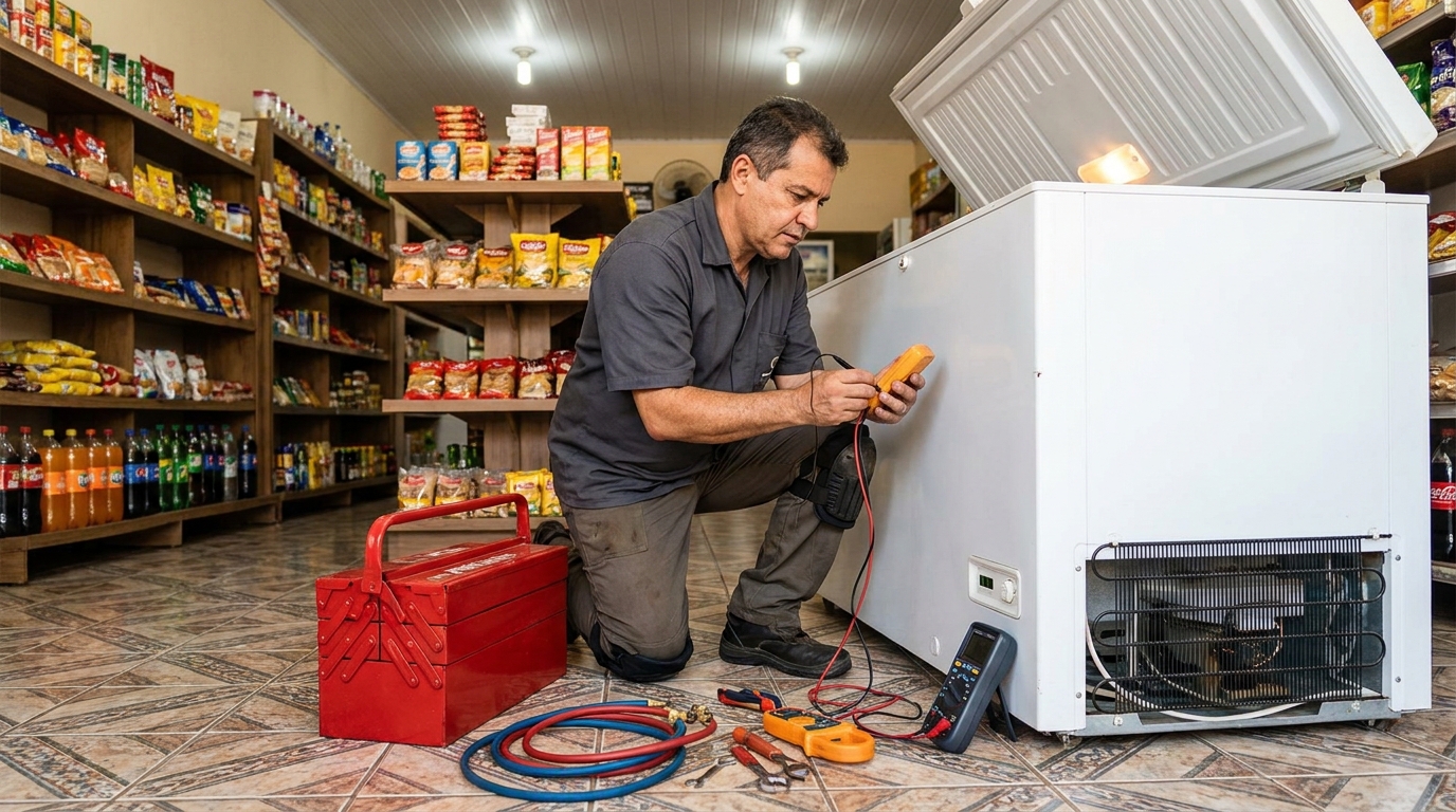 Ajuste de Temperatura do Freezer no Bugio, Aracaju‑SE