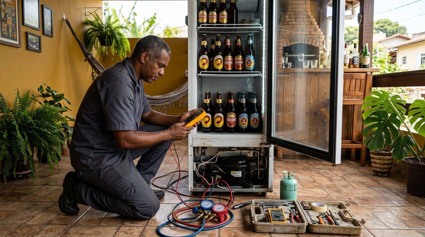 Reparo de Cervejeira Residencial no Bugio, Aracaju‑SE